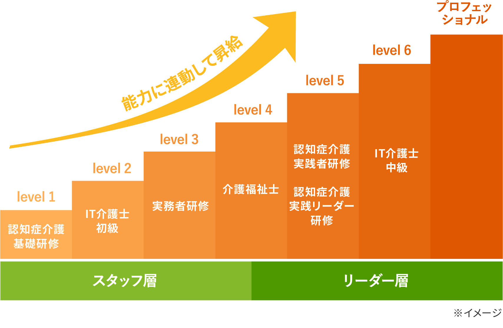 まごころ式キャリアパスのイメージ
